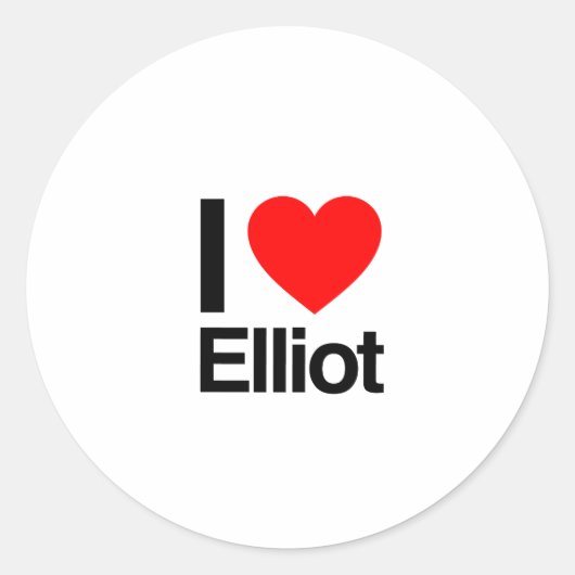i love elliot ronde sticker (Voorkant)