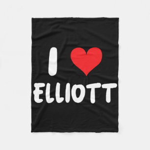 I Love Elliott - Hart Fleece Deken