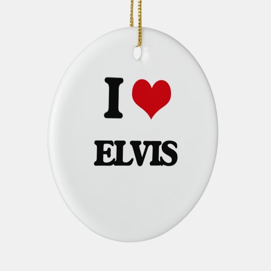 I Love Elvis Keramisch Ornament (Rechts)