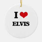 I Love Elvis Keramisch Ornament (Voorkant)