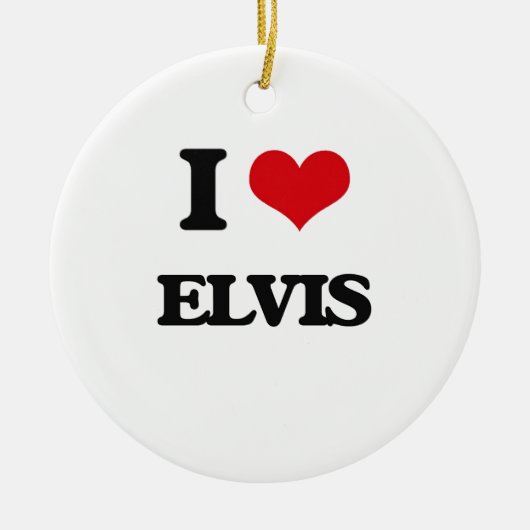 I Love Elvis Keramisch Ornament (Voorkant)