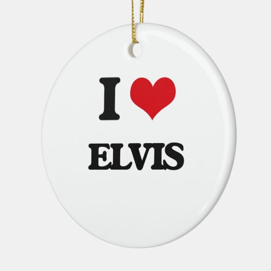 I Love Elvis Keramisch Ornament (Links)