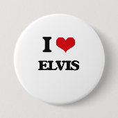 I Love Elvis Ronde Button 7,6 Cm (Voorkant)