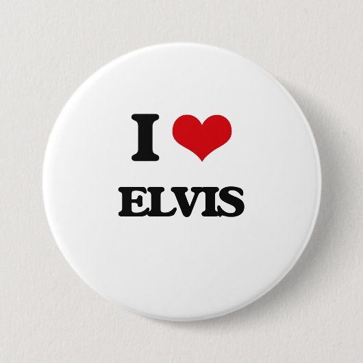 I Love Elvis Ronde Button 7,6 Cm (Voorkant)