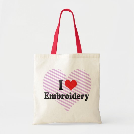 I Love Embroidery Tote Bag (Voorkant)
