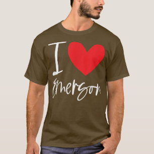 I Love Emerson Name Personalized Girl Woman BFF vo T-shirt