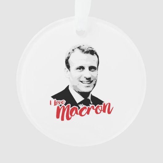 I Love Emmanuel Macron - Ornament (voorkant)