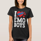 I Love Emo Boys  emo boys T-shirt (Voorkant)