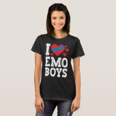 I Love Emo Boys  emo boys T-shirt (Voorkant volledig)