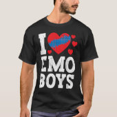 I Love Emo Boys  emo boys T-shirt (Voorkant)