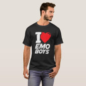 I Love Emo Boys I Heart Emo Boys T-shirt (Voorkant volledig)