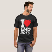 I Love Emo Boys I Heart Emo Boys T-shirt (Voorkant volledig)