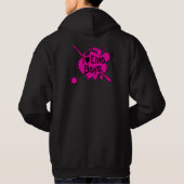 "I Love Emo Boys" Roze Verf Splatter Hoodie (Achterkant)
