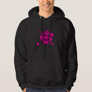 "I Love Emo Boys" Roze Verf Splatter Hoodie