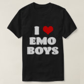 I Love Emo Boys Shirt I Heart Emo Boys (Design voorkant)