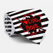 I Love Emo Boys Stropdas (Opgerold)