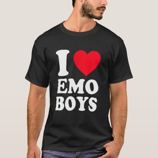 I Love Emo Boys T-shirt (Voorkant)