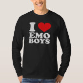 I Love Emo Boys T-shirt (Voorkant)