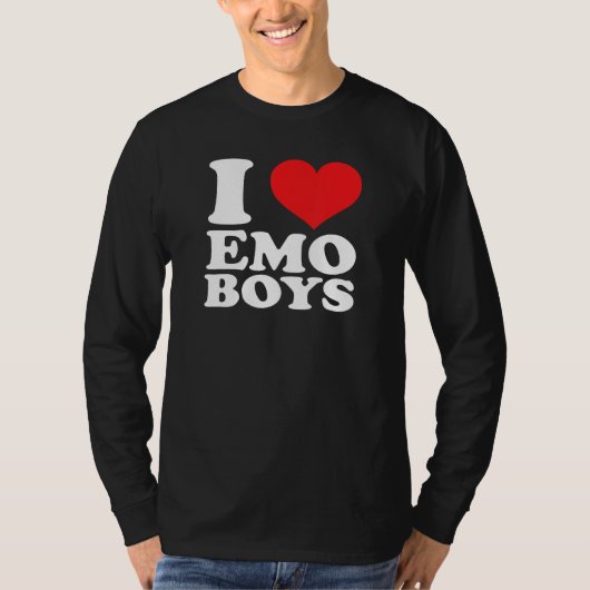 I Love Emo Boys T-shirt (Voorkant)
