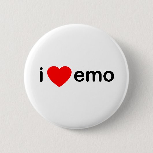 I Love Emo Ronde Button 5,7 Cm (Voorkant)