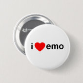 I Love Emo Ronde Button 5,7 Cm (Voorkant /achterkant)