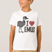 I Love Emus T-shirt (Voorkant)