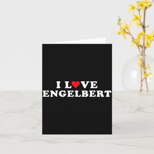 I Love Engelbert Girlfriend & Boyfriend Engelb Kaart (Gele Bloem)