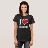 I Love Engineers I Heart T-shirt (Voorkant volledig)