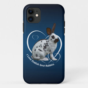 I Love English Rabbits iPhone 5 Hoes (Blauw/Zwart)