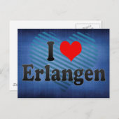 I Love Erlangen, Germany Briefkaart (Voorkant / Achterkant)