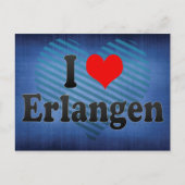 I Love Erlangen, Germany Briefkaart (Voorkant)