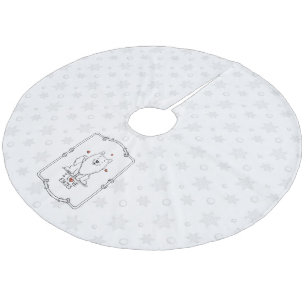 I Love Eskies (I Love American Eskimo Dogs) - Cute Fleece Kerstboom Rok