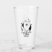 I Love Eskies (I Love American Eskimo Dogs) - Cute Glas (Achterkant)