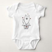 I Love Eskies (I Love American Eskimo Dogs) - Cute Romper (Voorkant)