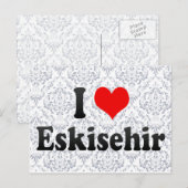 I Love Eskisehir, Turkey Briefkaart (Voorkant / Achterkant)