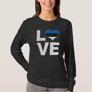 I Love Estonia Heart Flag Estonia T-shirt