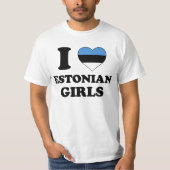 I love Estonian Girls T-shirt (Voorkant)