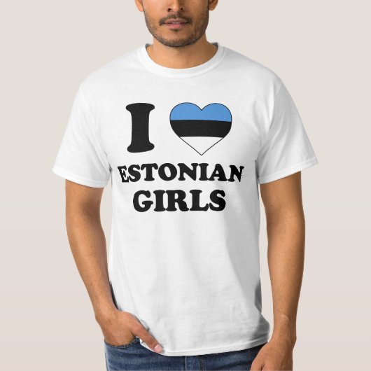 I love Estonian Girls T-shirt (Voorkant)