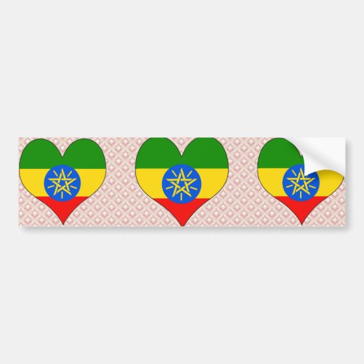 I Love Ethiopia Bumpersticker (Voorkant)