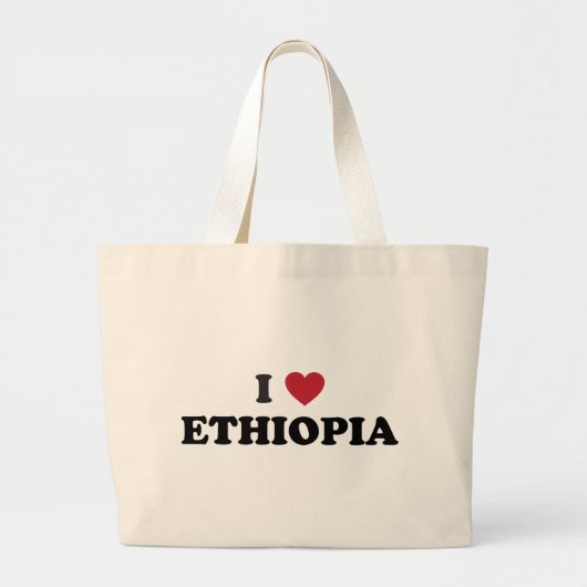I Love Ethiopia Grote Tote Bag (Voorkant)