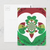 I Love Ethiopia Kaleidoscope - Oprechte Rasta-kuns Briefkaart (Voorkant / Achterkant)