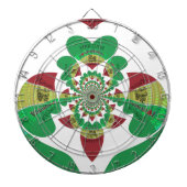 I Love Ethiopia Kaleidoscope - Oprechte Rasta-kuns Dartbord (Voorkant)