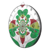 I Love Ethiopia Kaleidoscope - Oprechte Rasta-kuns Dartbord (Voorkant Rechts)