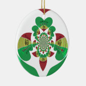 I Love Ethiopia Kaleidoscope - Oprechte Rasta-kuns Keramisch Ornament (Rechts)