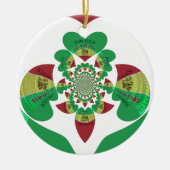 I Love Ethiopia Kaleidoscope - Oprechte Rasta-kuns Keramisch Ornament (Voorkant)