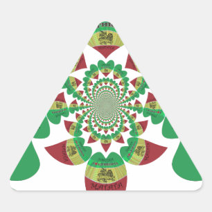 I Love Ethiopia Kaleidoscope - Oprechte Rasta-kuns Sticker