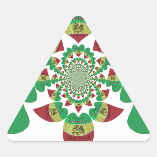 I Love Ethiopia Kaleidoscope - Oprechte Rasta-kuns Sticker (Voorkant)
