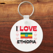 I Love Ethiopia Sleutelhanger (Voorkant)
