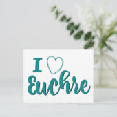 I Love Euchre Personalized Design Briefkaart (Staand voorkant)