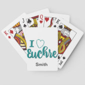 I Love Euchre Personalized Design Speelkaarten (Achterkant)